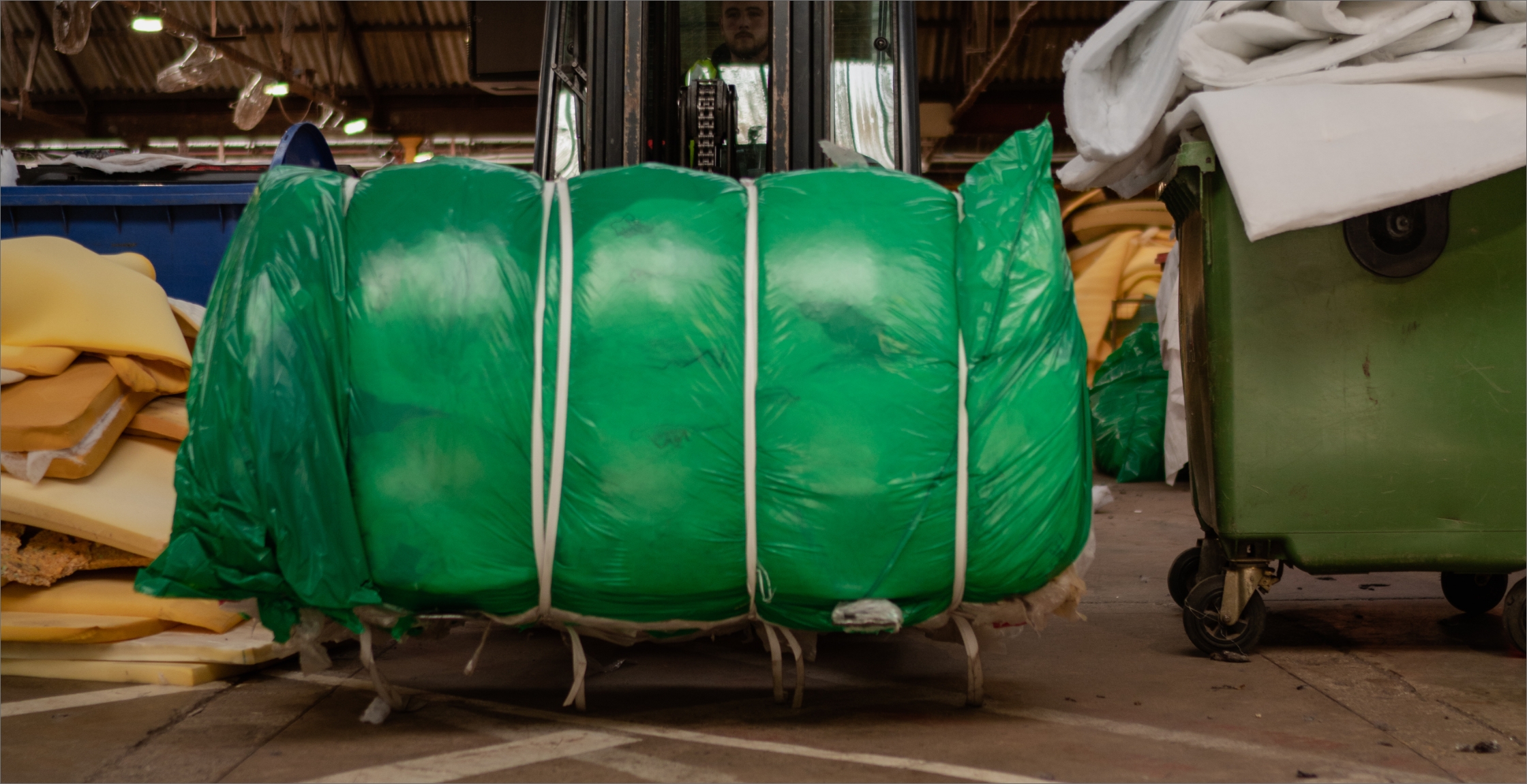Shrink-wrapped mattress materials
